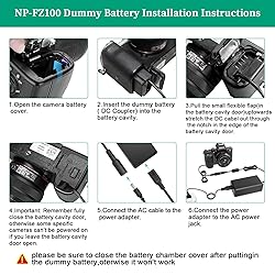 Gonine NP-FZ100 A7III A7IV Dummy Battery and