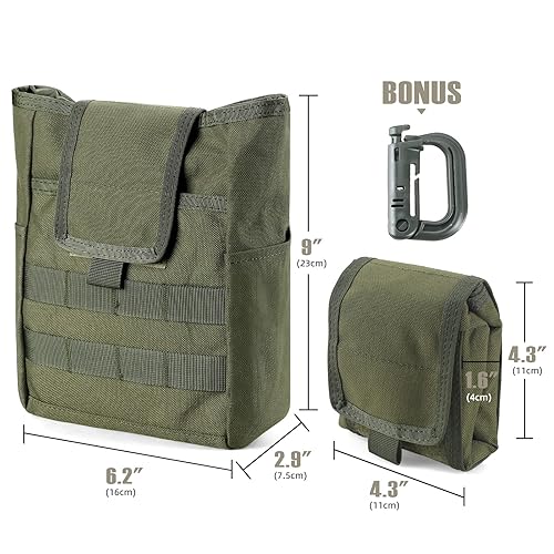 Buy IronSeals Tactical Molle Drawstring Magazine Dump Pouch Ammo Pouch Utility Belt Hip Waist Bag For Outdoor Supplies