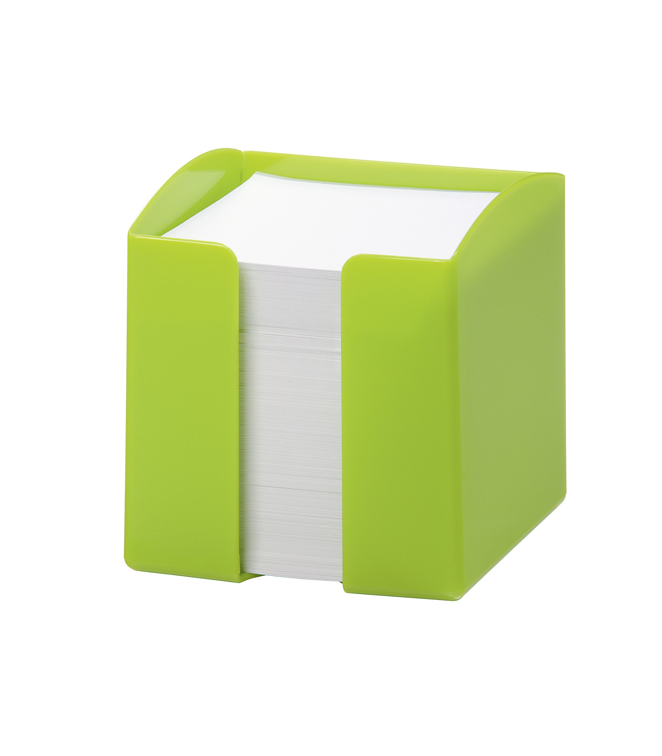 Durable Trend Note Box with 800 White Paper Notes - Opaque Green