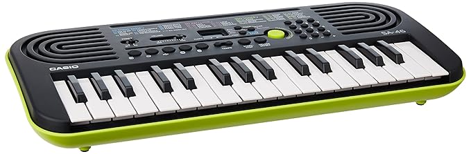 Casio SA-46 Mini Tastiera, 32 Tasti, Nero/Verde