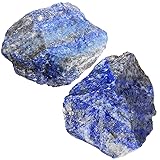 NUKAYAI 2Pcs Lapis Lazuli 1.8-2.2" Large Raw