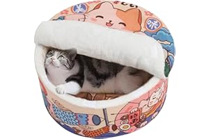 寵幸 Ramen Noodle Dog & Cat Bed,Keep Warm and Super Soft Creative Pet Nest for Indoor Cats,Removable Washable Cushion for Small Medium Large Dogs and Cats