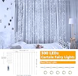 Ollny Curtain Lights 300LED USB 3m x 3m Waterproof 8 Modes Warm White view 3