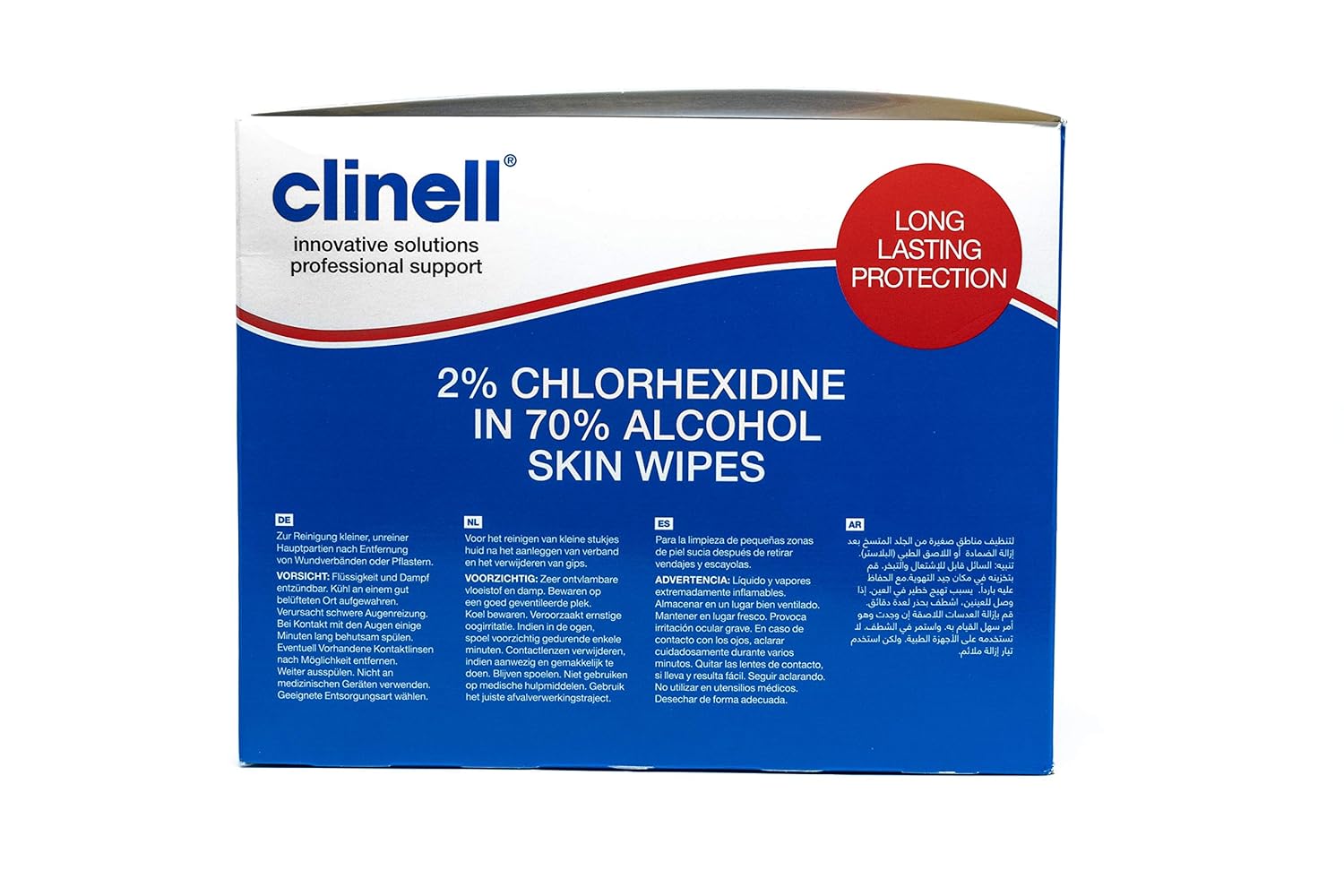 Clinell Alcohol Skin Wipes Cleans Skin, Latex Free, Dermatologically Tested - 1 Box of 200 Wipes - Image 3