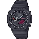 Casio G-Shock Black Resin Red Analog-Digital Octagonal Watch GA-B2100BBR-1A