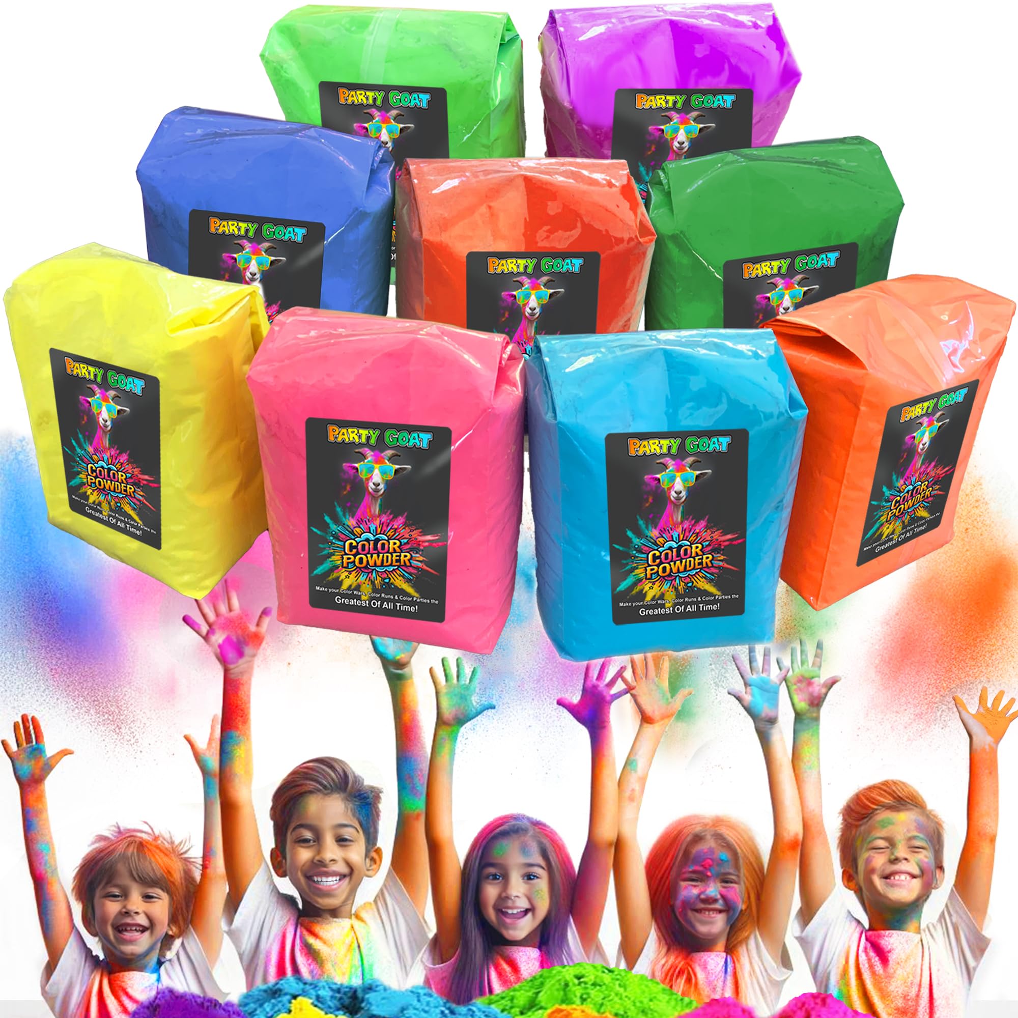 Color Run Powder. Bulk Pack. 3 Lbs Each. Non Toxic Holi Colored Powder ...