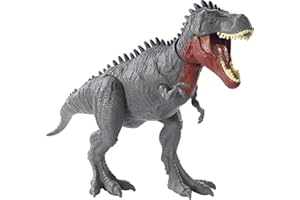 Mattel Jurassic World Massive Biters Tarbosaurus Larger-Species Dinosaur Action Figure, Tail-Activated Strike & Chomping Action