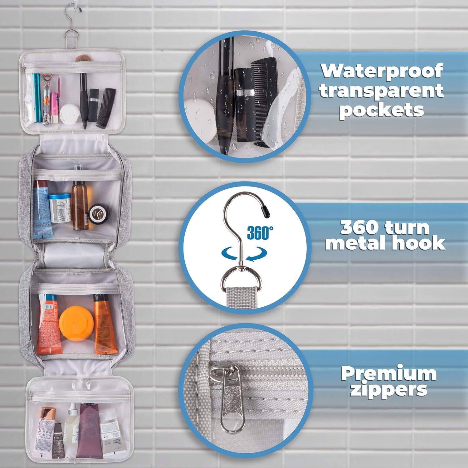 Hanging Travel Toiletry Bag Womens - Travel Toiletries Bags, Hanging Toiletry Bags for Traveling Women, Travel Bag for Toiletries, Hanging Travel Toiletry Bag for Women, Toiletry Travel Bag Women: Clothing