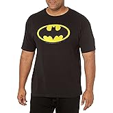 DC Comics Men's Batman Basic Logo Black T-Shirt