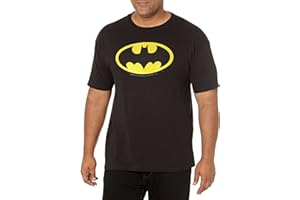 DC Comics Men's Batman Basic Logo Black T-Shirt