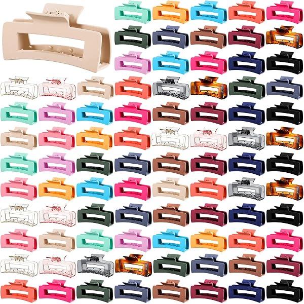Amazon.com: Cindeer 64 Pcs Medium Hair Claw Bulk Hair Clips  display picture 1