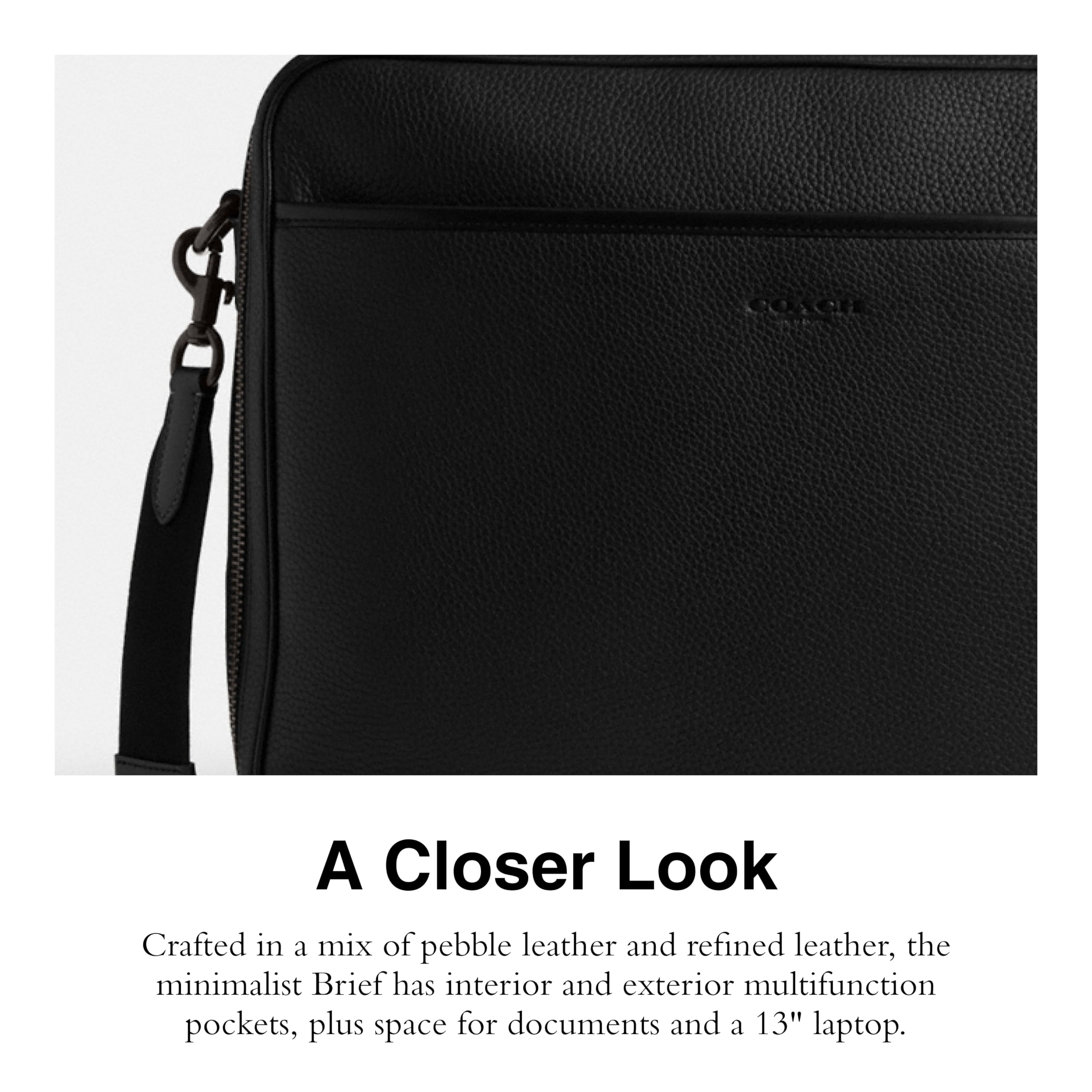 Coach Gotham Convertible Brief in Pebble Leather