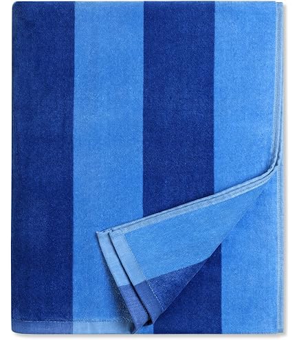Toalla De Playa De Lujo 100% Algodón Egipcio Victoria London: Grande, Gruesa Y Resistente Al Cloro (70x150 Cm)