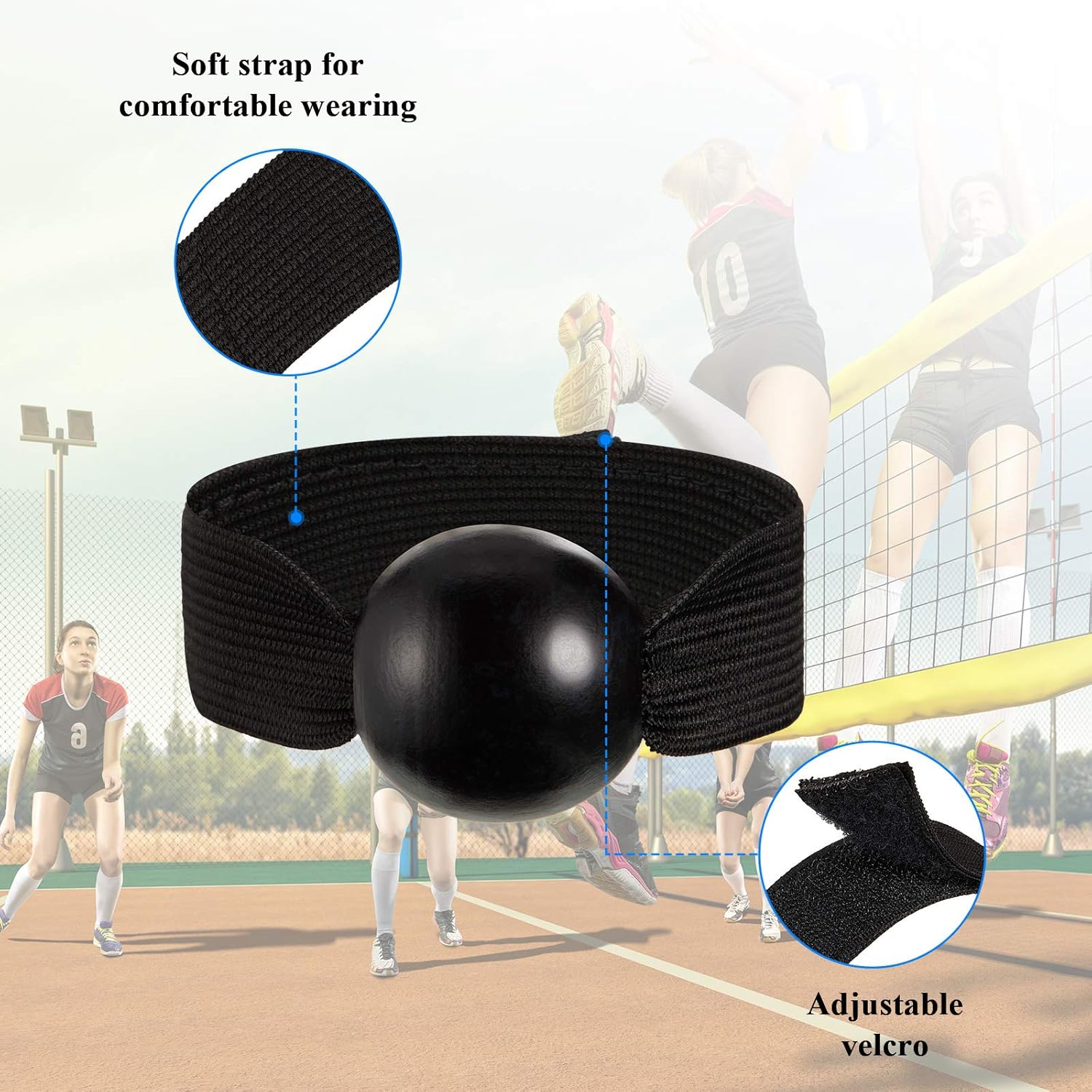 Skylety 4 Pieces Volleyball Training Technique Setting Aid Volleyball Equipment for Teaching Proper Hand Placement and Preventing Excessive Hand Contact (4 Straps and knobs) : Sports & Outdoors