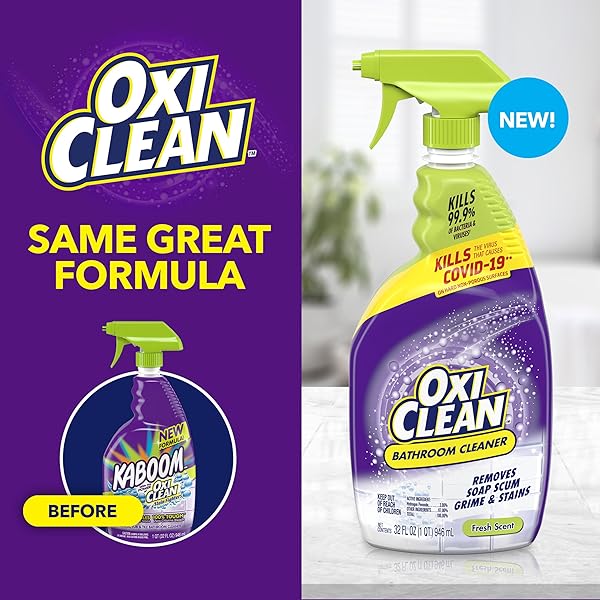 OXICLEAN BATHROOM CLEANER, SHOWER, TUB & TILE, POWERED BY OXICLEAN STAINFIGHTERS, 32 OZ
