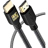 PowerBear 4K HDMI Cable 3 ft| High Speed, Braided Nylon & Gold Connectors, 4K @ 60Hz, Ultra HD, 2K, 1080P & ARC Compatible | 