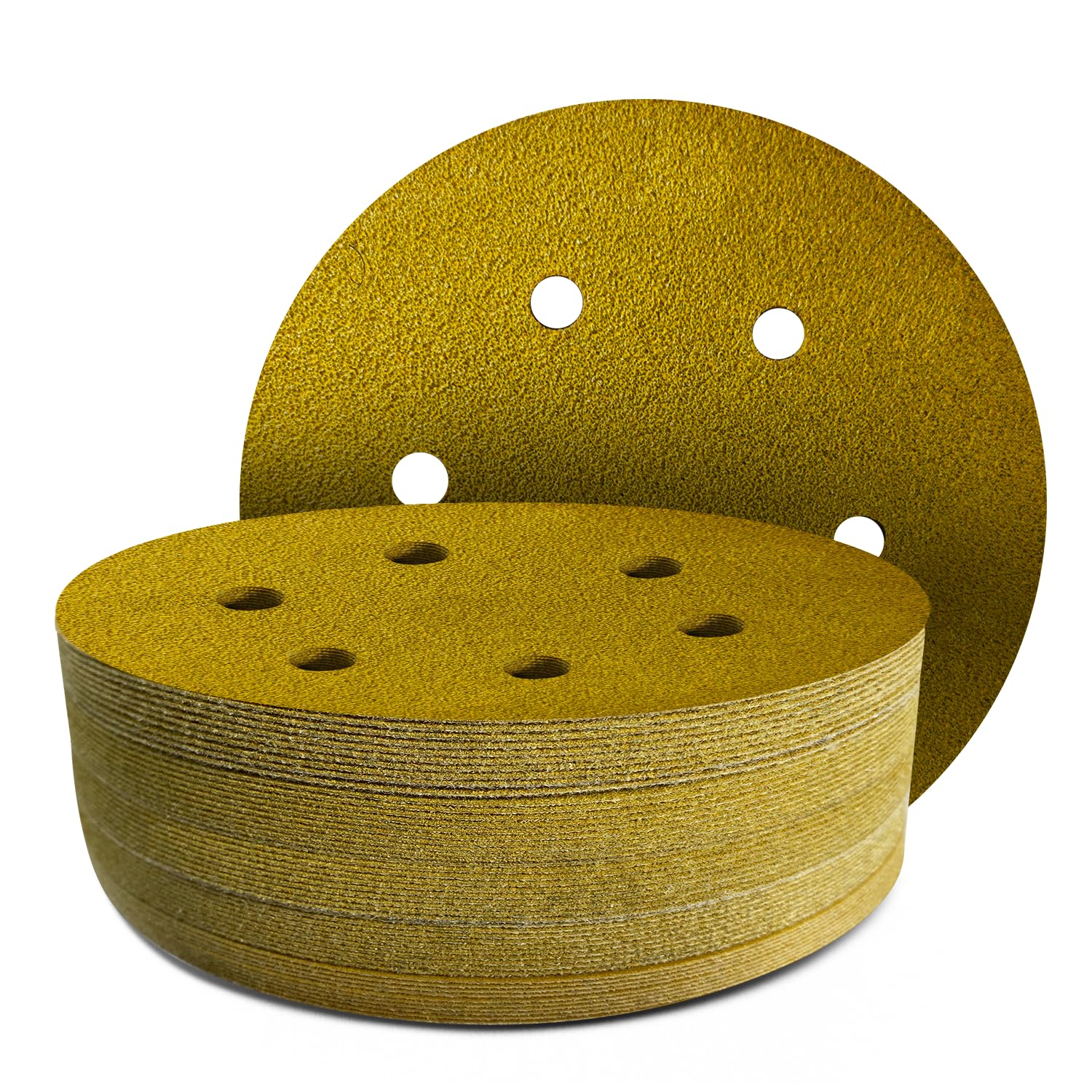 GZKTY 40Pcs 150mm Sanding Discs 40 Grit, Round Hook and Loop Sandpaper for Random Orbital Sander — image 1