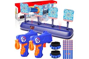 FIBEVON Targets for Nerf Guns, Electronic Auto Scoring Digital Reset Shooting Target for Nerf Practice, Ideal Gift Toy for Kids, Teens, Boys & Girls