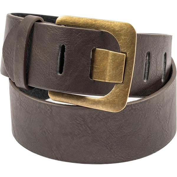 6877 Three Row Grommets Fashion Jean Belt, Brown | M Three Row Grommets Fashion Jean Belt - Walmart.com main image 3
