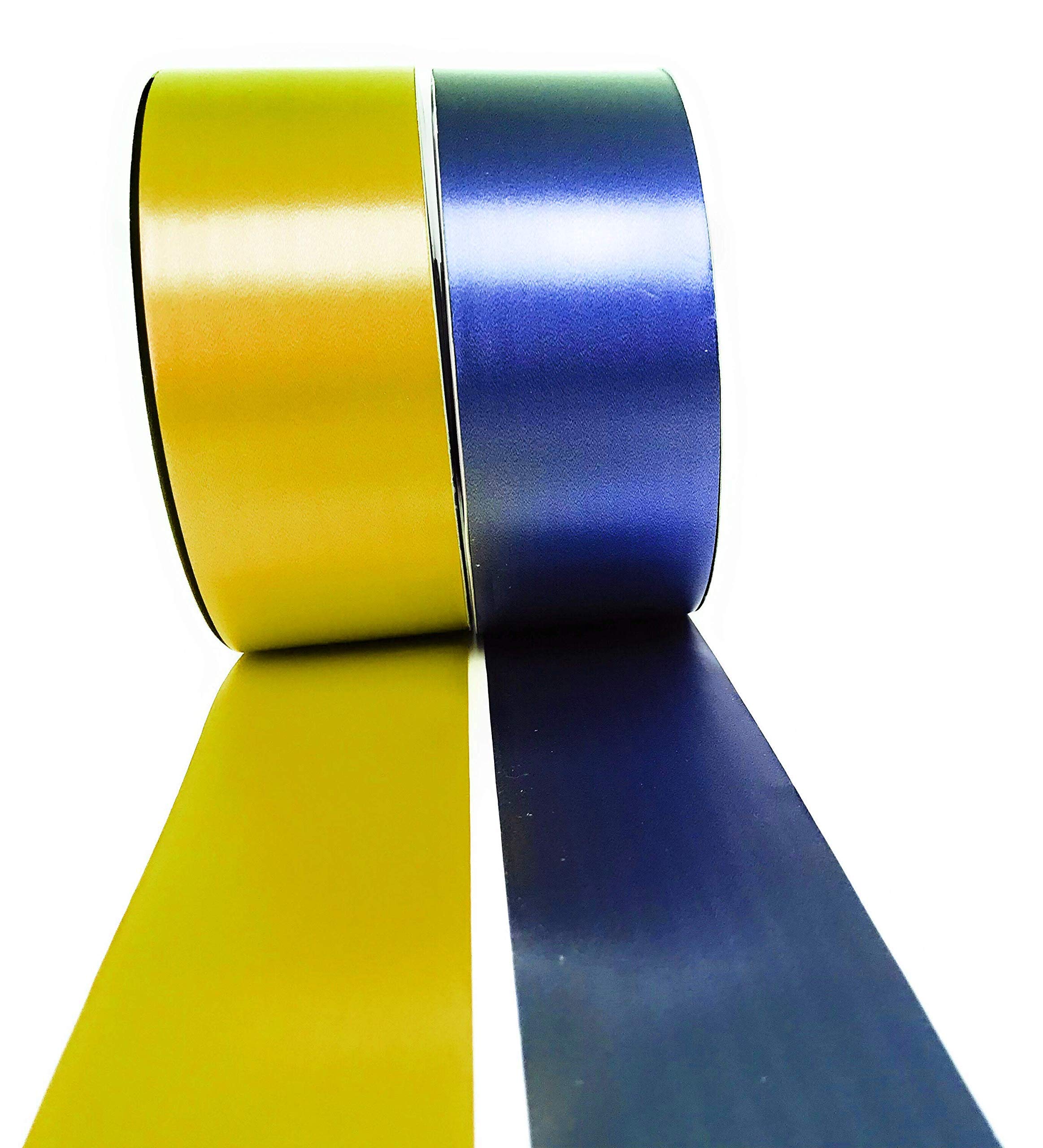 INERRA Ribbon Multipack - 2 x 100 Yard Rolls (Yellow & Royal Blue) Wedding Flowers Gift Decoration & Christmas