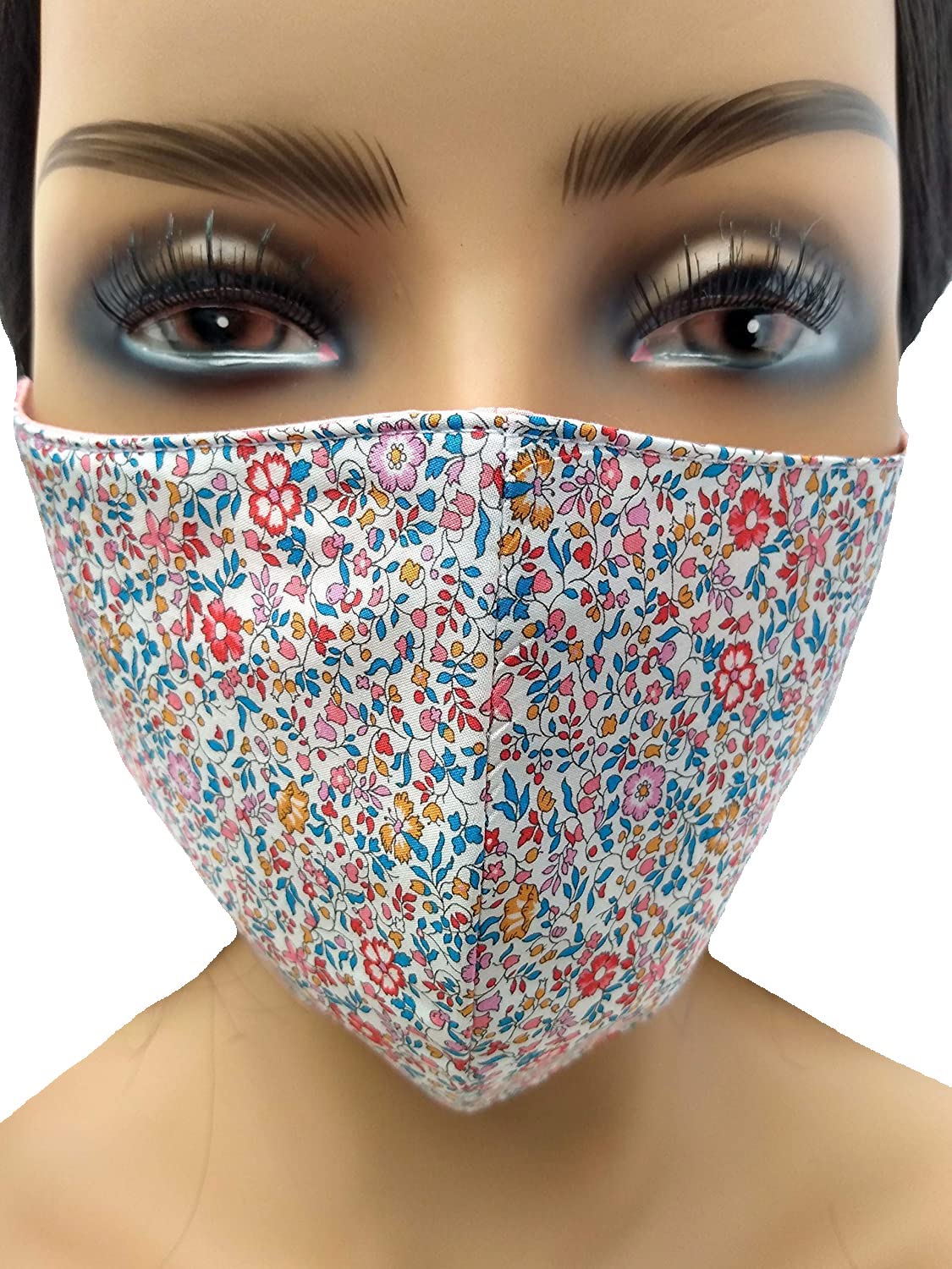 Reversible Liberty Tana Lawn Face Mask With Built in Filter. Katie and Millie Print. 100% Cotton. 3 Layers, Washable. Handmade in UK.