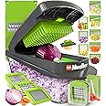 Mueller Pro-Series 10-in-1, 8 Blade Vegetable Slicer, Onion Mincer Chopper, Vegetable Chopper, Cutter, Dicer, Egg Slicer with