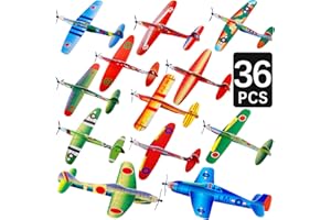 CACASO 36 Pack Foam Airplane Toys,Glider Planes for Kids,Planes Toys for Boys & Girls,Birthday Party Favors Plane,Outdoor Flying Toys,Mini Airplanes Classroom Prize Exchange Gift,Carnival Prize