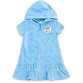 Bluey Girls Loop Terry Cloth Hooded Swim Coverup Toddler to Big Kid Sizes (2T - 10-12)