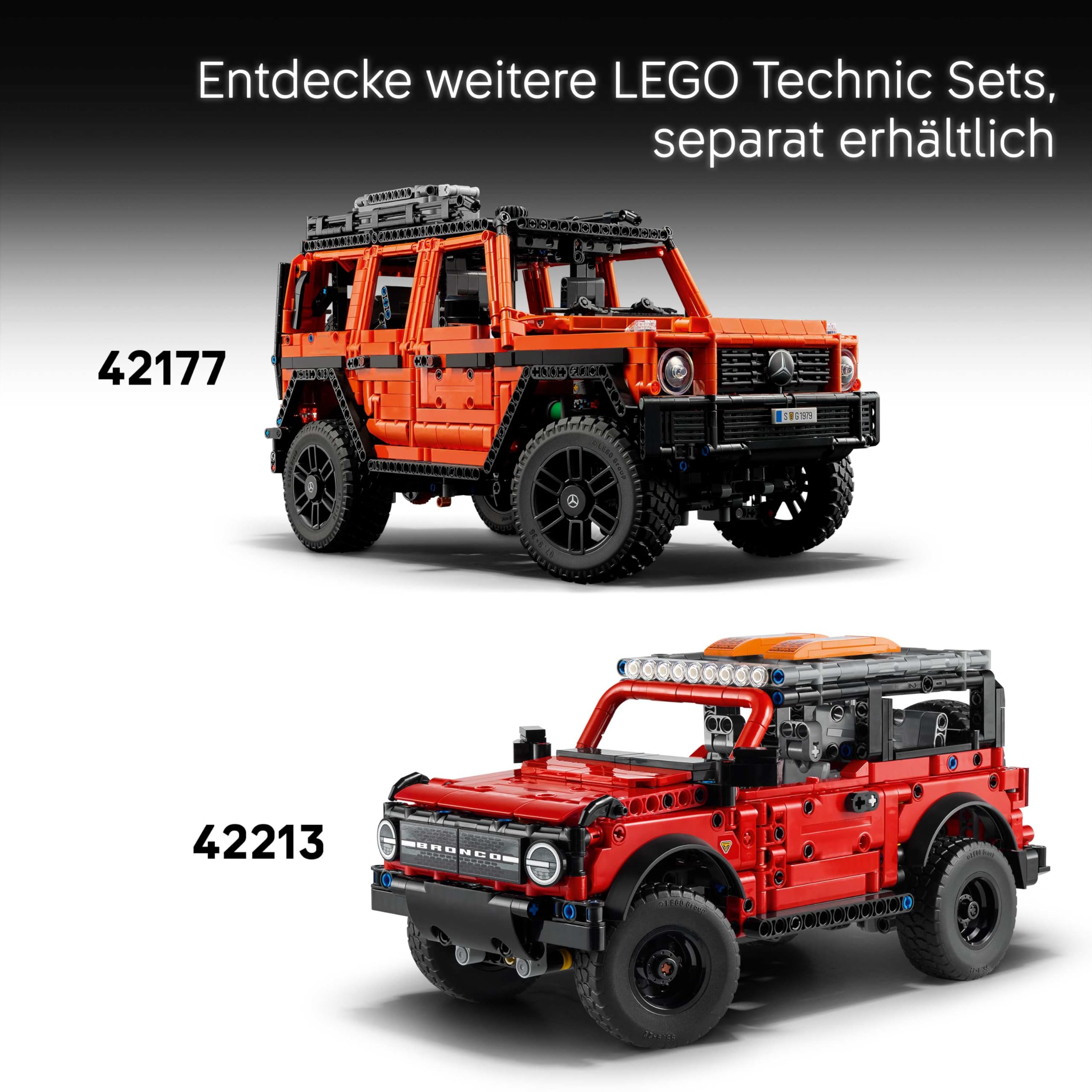 LEGO Technic Jeep Wrangler Rubicon Geländewagen - Off-Road Spielzeug Fahrzeug Modellbau mit V6-Motor, Lenkung & Federung - STEM Geburtstagsgeschenk für Jungen ab 10 Jahren - 42227 7