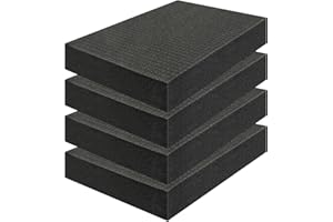 PINGMIC 4 Pack Gun case foam -16 x 12 x 2 Inch Pick and Pluck Foam Sheets - High - Density Foam for Gun Case, Ideal for Storing Guns, Crafts, Cameras & More