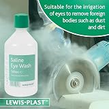 Lewis-Plast Saline Eye Wash Solution 500ml Bottle Sterile 0.9% Sodium Chloride view 3