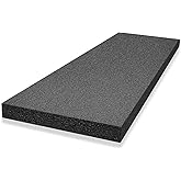 Ramede Customizable Polyethylene Foam Sheet 54 x 16 x 2 Inch Black Foam Insert Pad Cushion for Gun Packing Case, Crafts, Transport, Toolbox Storage, Organization, DIY Projects(1 Piece)