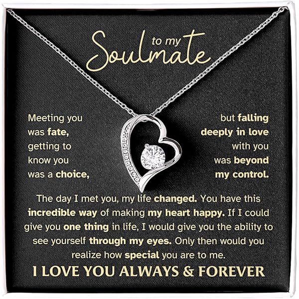 Amazon.com: To My Soulmate & Anniversary Necklace For Her - Wife's