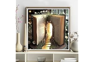 5D Diamond Art Kits for Adults - DIY Book Diamond Painting Kits, Full Round Drill - Crystal Embroidery Cross Stitch Craft for