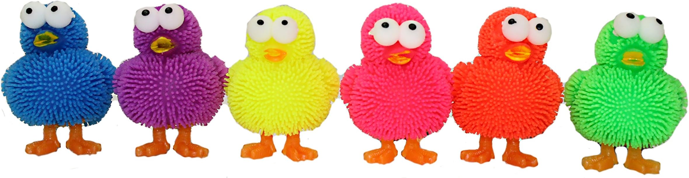 Set of 4 Light Up Silicone Squishy Chicks Ducklings - Colors Vary