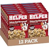 Hamburger Helper Deluxe Beef Stroganoff Pasta Meal (5.5 oz- 12 Pack) No Artificial Flavors, Ready in 3 Easy Steps, Quick Meals for Midweek Dinners, Busy Evenings &amp; Families On-the-Go