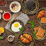 SCIONE Black Gold Party Tableware Set for 24 Guests - 96 Pcs view 7