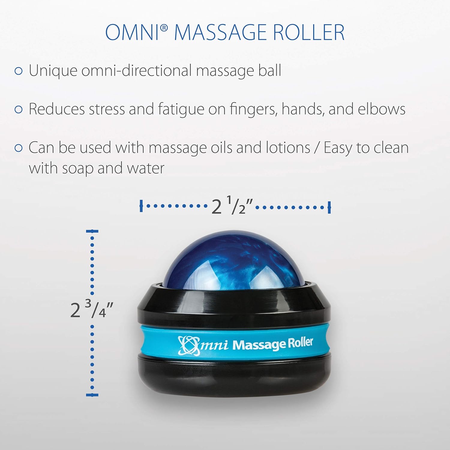 Core Products Omni Massage Ball Manual Roller Massager for Self Massage Therapy Tool, Black Cap - Red: Health & Personal Care