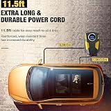CLUHERTVY Digital Tyre Inflator Portable Air Compressor 12V with 3 Nozzles LED view 7