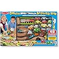 Melissa & Doug Deluxe Multi-Vehicle Activity Rug (39.5" x 36.5") - 19 Vehicles, 12 Wooden Signs, Train Tracks