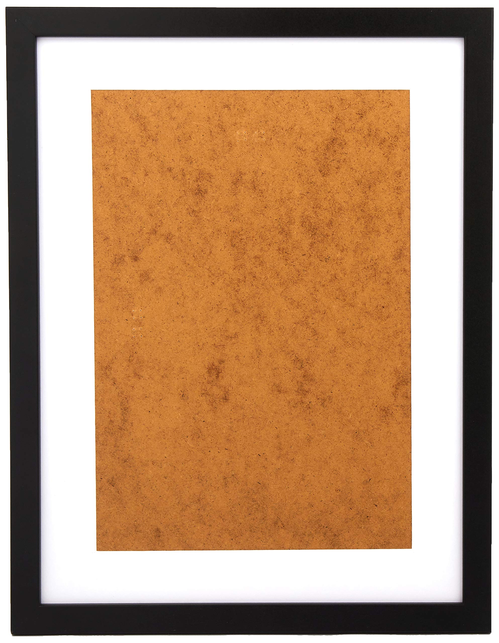 Frame Company Allington Black 16x12 inch Frame With White Mount For Image 13x9 inch *Choice of sizes* Fitted with Real Glass — image 1