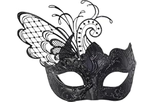 Ubauta Various Butterfly Rhinestone Metal Venetian Women Mask for Masquerade/Mardi Gras Party/Sexy Costume Ball/Wedding