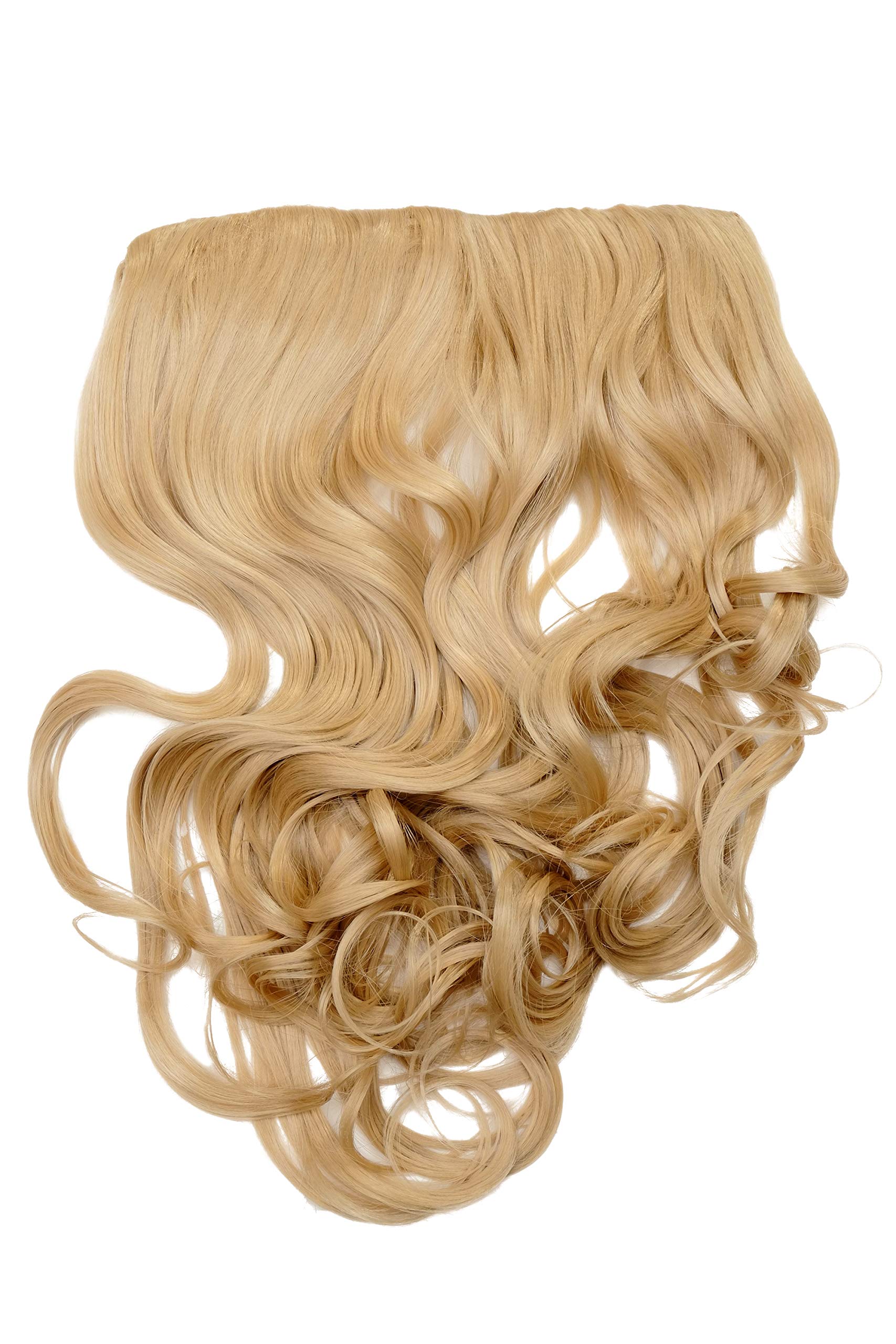 WIG ME UP - WH5008-180C-26 Hairpiece Halfwig (half wig) 5 micro clip Clip-In Extension heat resistant long curled curls medium blond