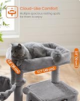 Feandrea Cat Tree Tower Widened Perch Large Cats PCT51WV1 Light Grey view 4