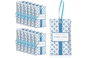SCENTORINI Linen Scented Sachets for Drawers and Closets, 14 Packs, Long-Lasting Sachets Bags Wardrobe Freshener, for Drawers, Closets, Cars
