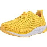 Propét Women's Tour Knit Sneaker,Lemon,12 XX-Wide
