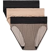 Warner's womens Warners® Blissful Benefits Dig-free Comfort Waistband With Lace Microfiber Hi-cut 3-pack Wrw251hc10w