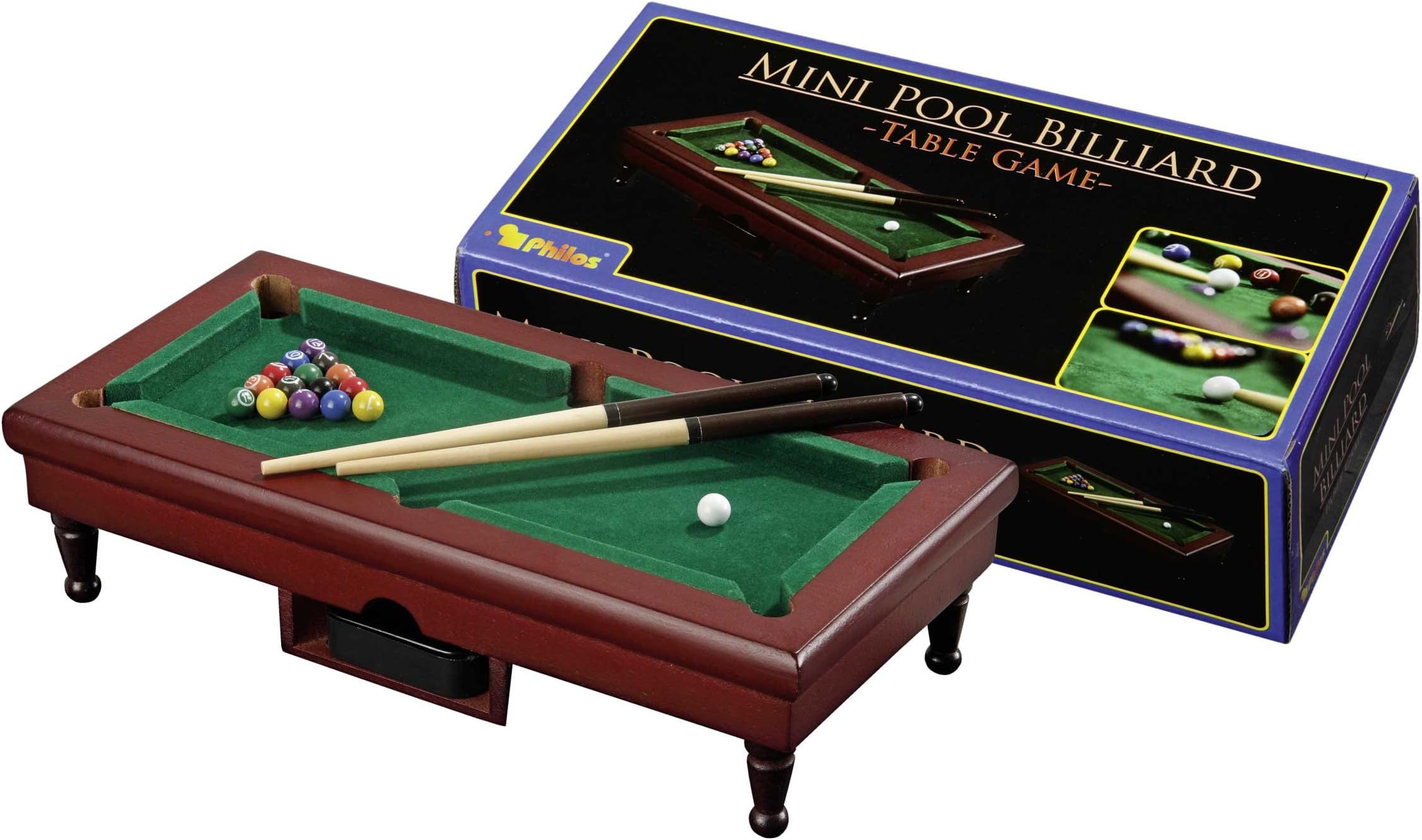 Philos 3231 Table Game Mini Pool Billiard, Multicolour