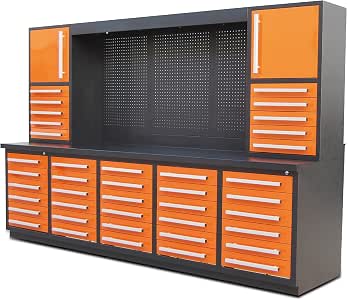 10ft 30-drawer workbench cabinet combo with 68
