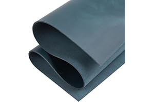 Shkira 12''X24'' Genuine Blue Leather Sheets for Crafts - Square - 2.0MM Thick Genuine - Thick Cowhide Pieces Square - Leather Sheet for Arts and Crafts
